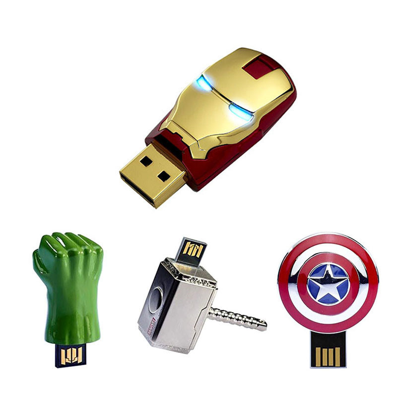 Large capacity Iron man pendrive Metal waterproof pen Thumb Drive Storage 16gb 32gb usb stick usb flash drive U disk