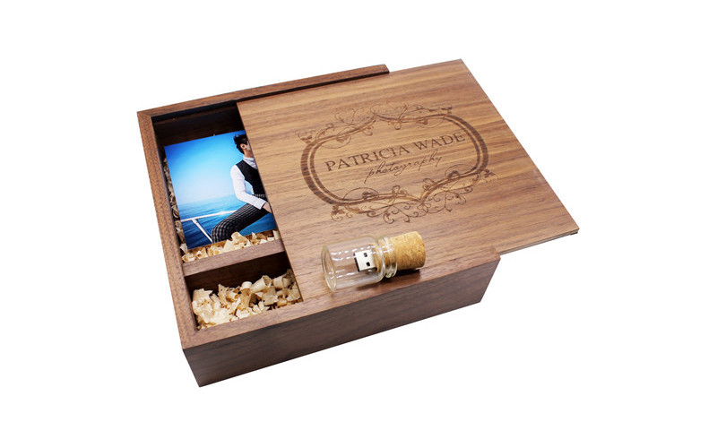 Wooden Photo Album Box Usb 2.0  memory sticks 6GB 32GB 64GB Pendrive Wedding Gifts custom usb flash drive