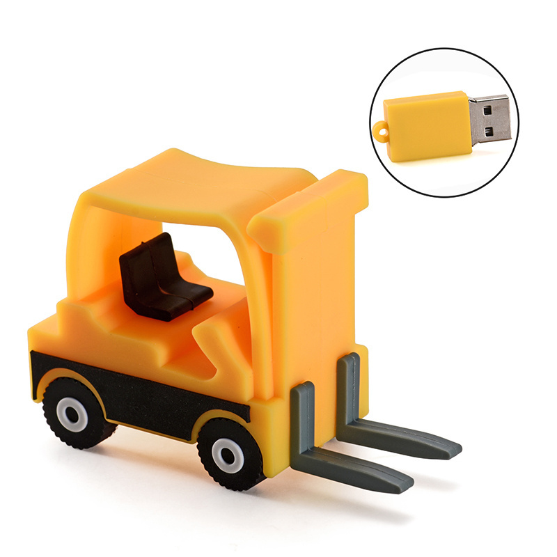 pvc Forklift truck model USB Flash Drive creative pen drive car memory stick 8gb cartoon 3D flashdisk