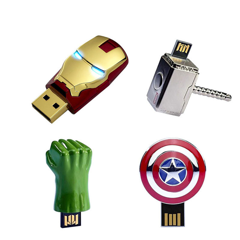 Large capacity Iron man pendrive Metal waterproof pen Thumb Drive Storage 16gb 32gb usb stick usb flash drive U disk