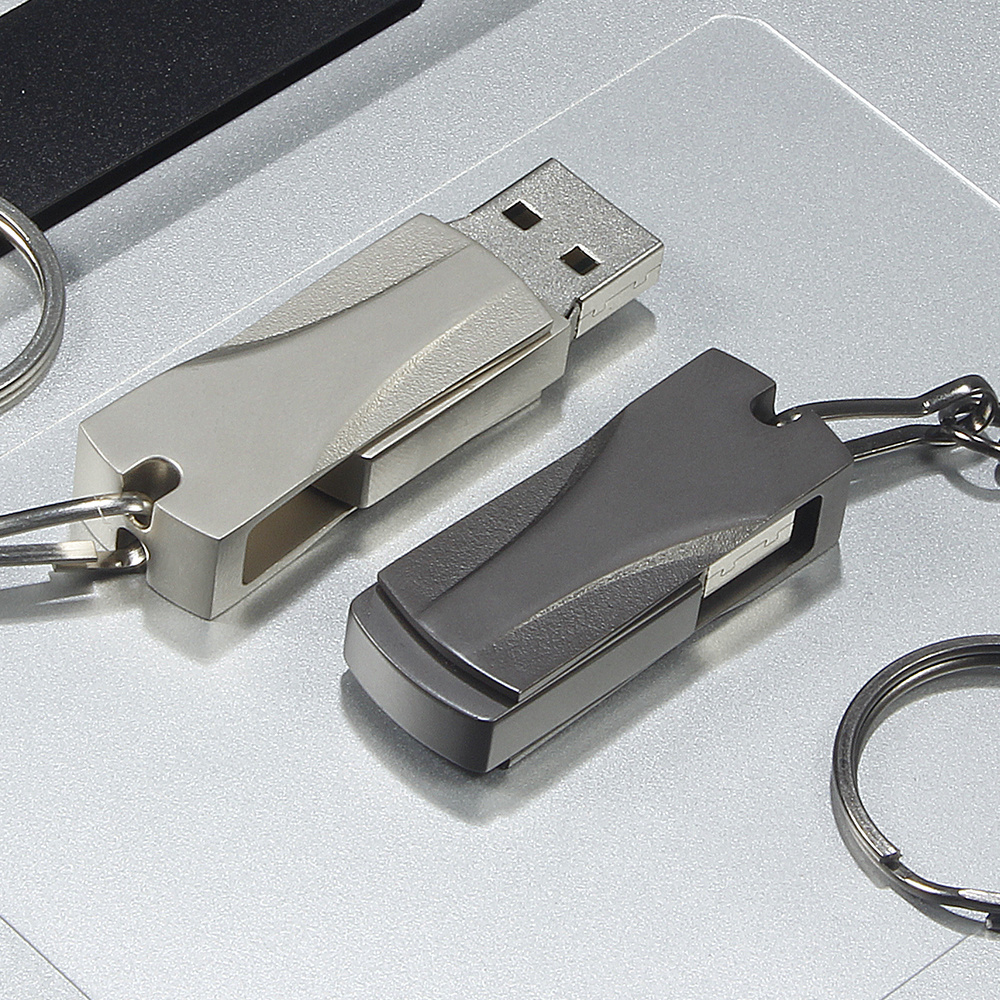 Metal swivel  USB Flash Drive 4GB 8GB Pendrive 32gb cle usb Memory Stick 128 gb waterproof Pen Drive 16GB u disk on key