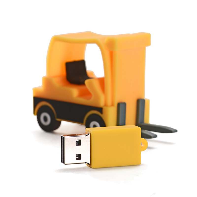 pvc Forklift truck model USB Flash Drive creative pen drive car memory stick 8gb cartoon 3D flashdisk