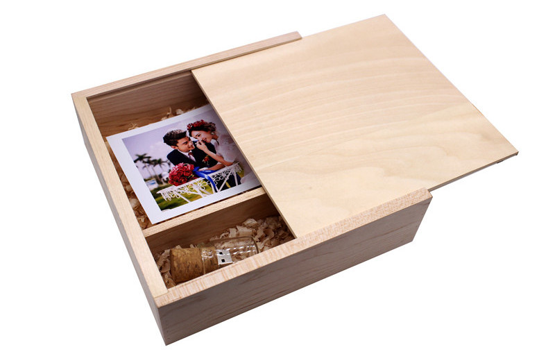 Wooden Photo Album Box Usb 2.0  memory sticks 6GB 32GB 64GB Pendrive Wedding Gifts custom usb flash drive