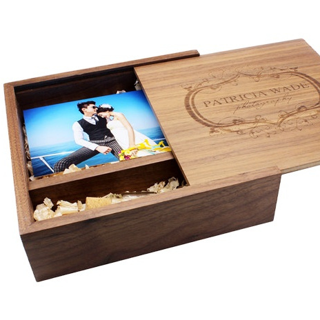 Wooden Photo Album Box Usb 2.0  memory sticks 6GB 32GB 64GB Pendrive Wedding Gifts custom usb flash drive