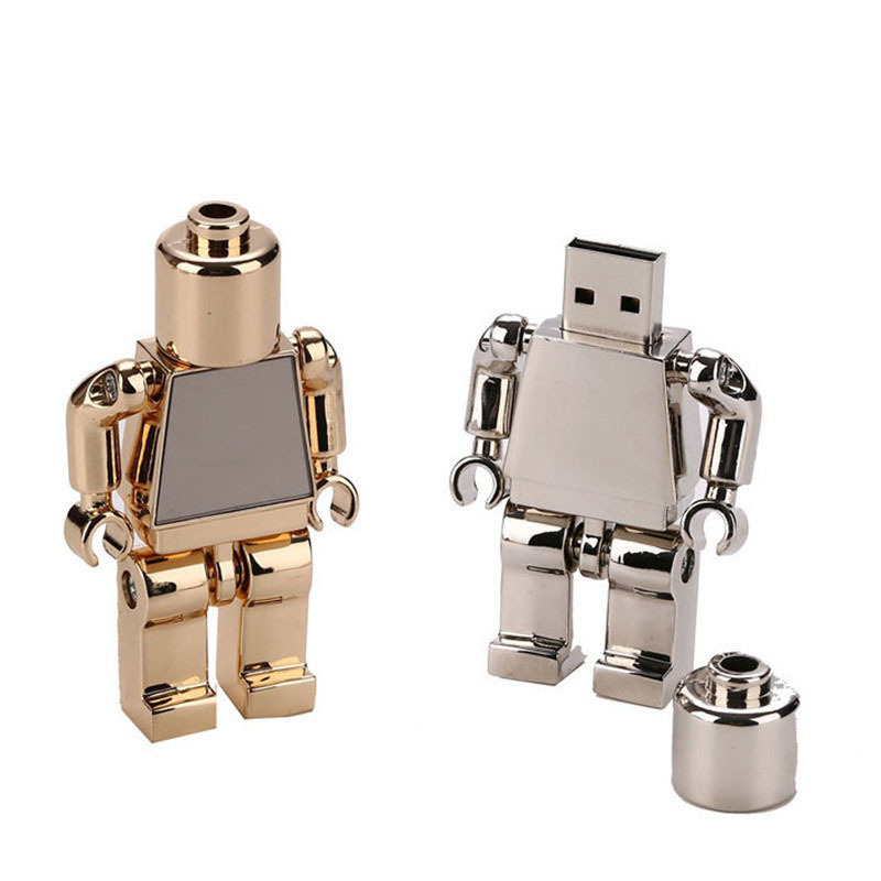 gadgets electronic robot usb flash drive 16gb 8gb pen drive pendrive waterproof silver u disk memorias usb stick