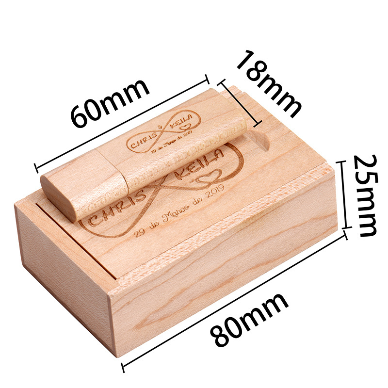 promo Gifts U Disk Wooden usb flash drive 3.0 with bamboo box Memoria Usb Pen Drive 16Gb 32G 64Gb 8Gb pendrive u disk