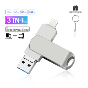 USB Flash Drives Compatible For Phone/iOS 3 in 1 3.0 Thumb Drive External USB Memory Storage OTG USB Flash Drive