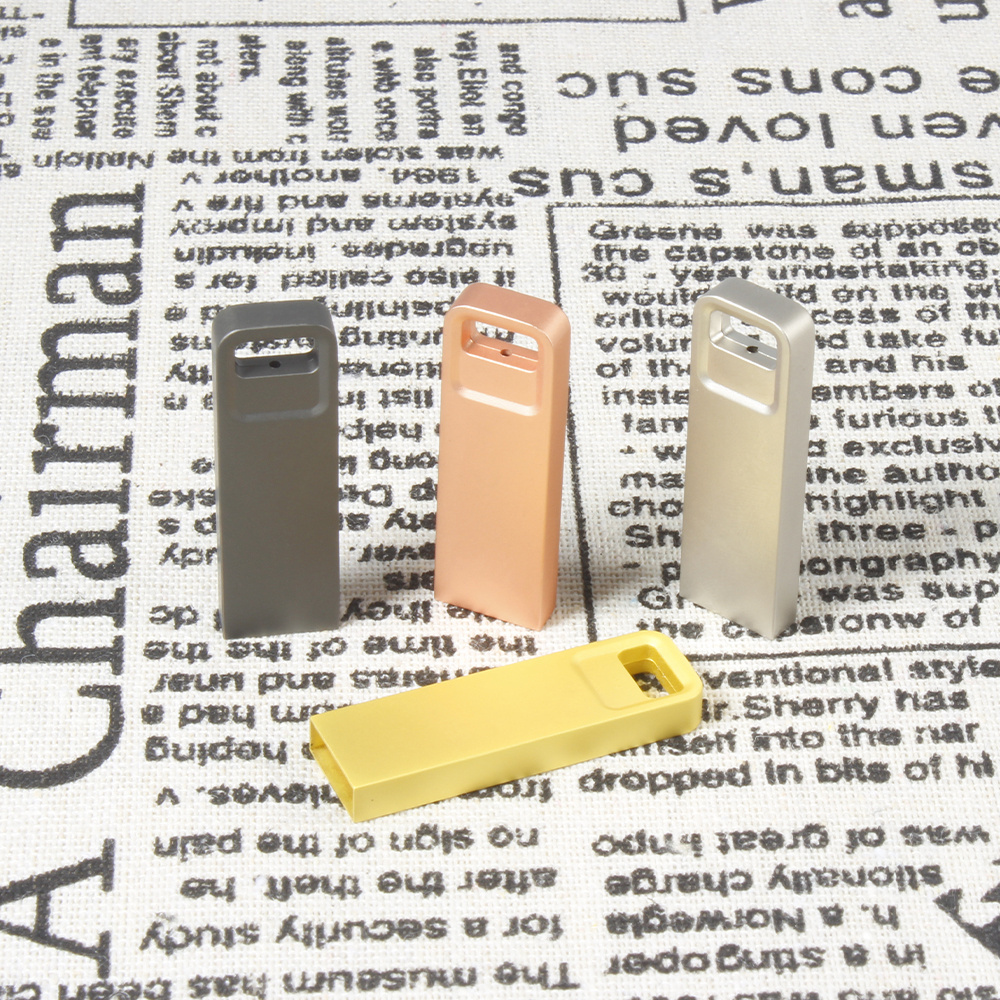 corporate gifts Metal 2.0 USB Flash Drive 64 gb 32gb thumbdrive with Keychain Waterproof Jump Drive memorias usb stick