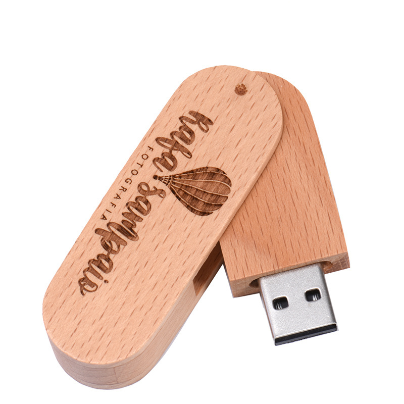 free samples Wooden Memoria Usb Memory Stick with gift box for wedding Swivel thumb usb flash drive