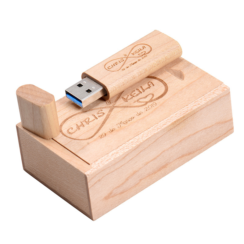 promo Gifts U Disk Wooden usb flash drive 3.0 with bamboo box Memoria Usb Pen Drive 16Gb 32G 64Gb 8Gb pendrive u disk