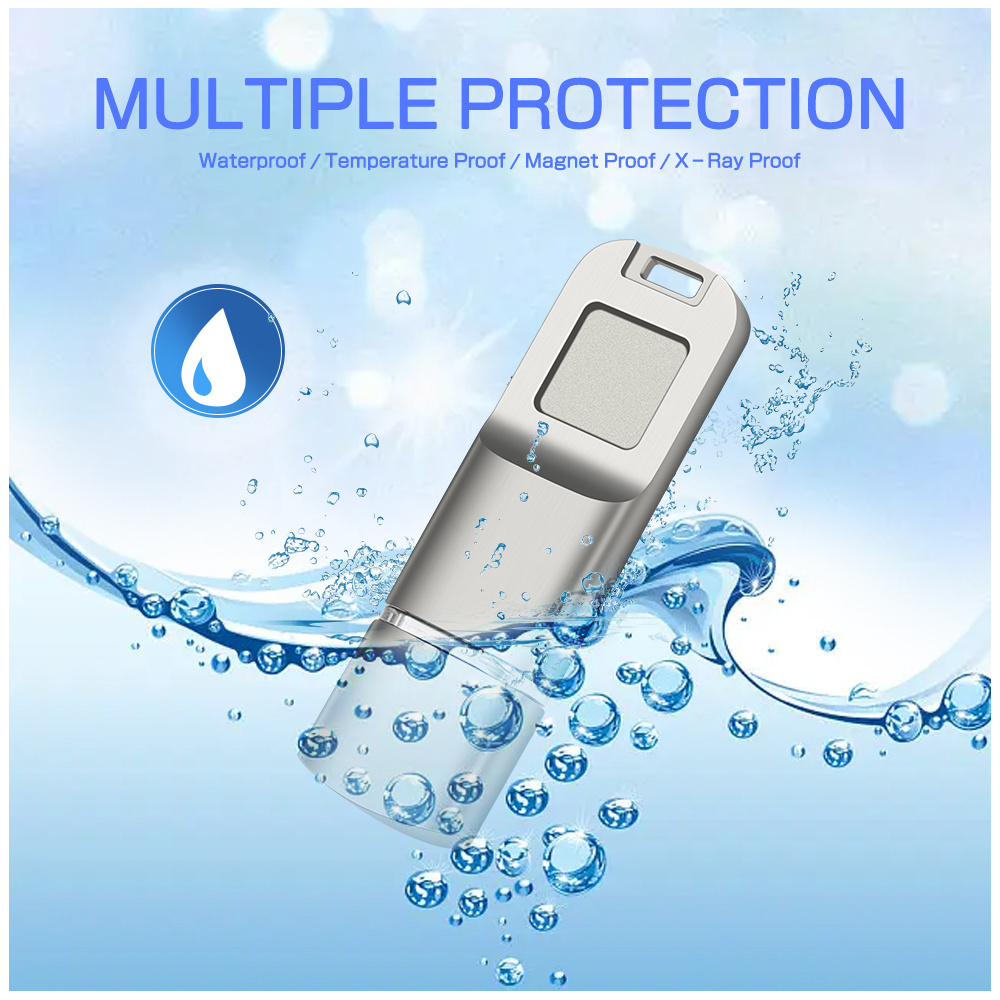 Fingerprint Usb Flash Drive 3.0 32gb Encrypted USB Stick Memory 16GB 64GB storage thumb drive metal pendrive