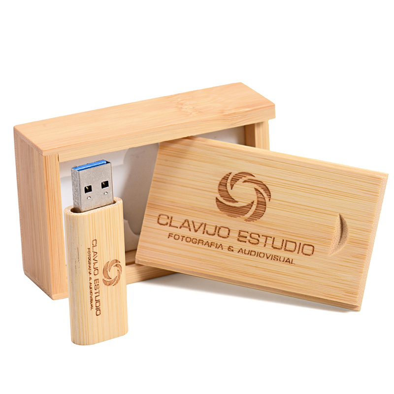 promo Gifts U Disk Wooden usb flash drive 3.0 with bamboo box Memoria Usb Pen Drive 16Gb 32G 64Gb 8Gb pendrive u disk