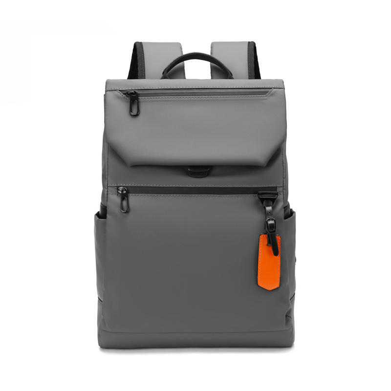 Wholesale Logo Custom Durable Business Travel Waterproof Gray Oxford School Bag Cheap 15.6 Inch Student Laptop Backpack with USB