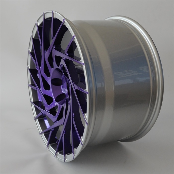 Beautiful designs for 20x10 car rims forged 5x112 20 inch wheels silver and purple car wheel