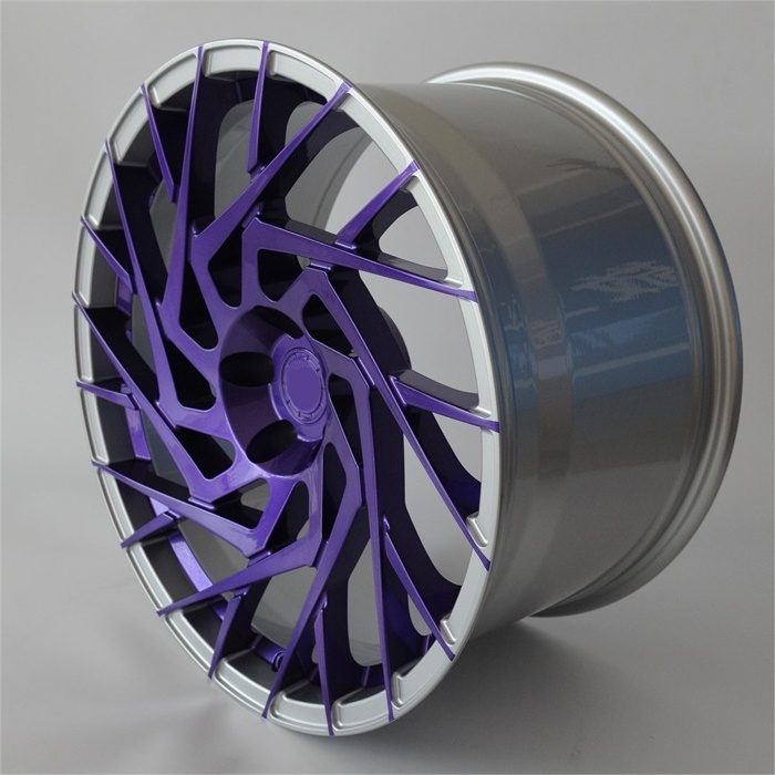 Beautiful designs for 20x10 car rims forged 5x112 20 inch wheels silver and purple car wheel