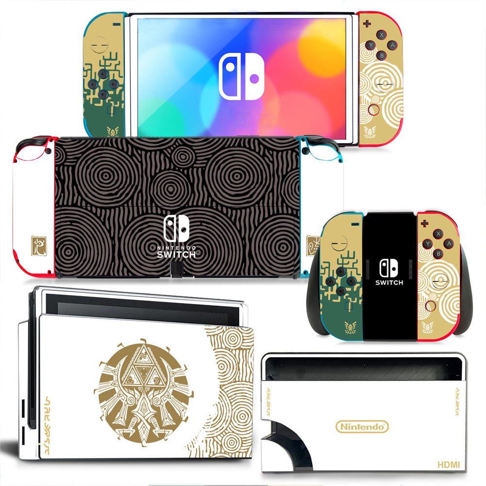 Custom video game Protective full set Wrap Vinyl Decal Pastel Sticker Skin For Nintendo Switch oled console dock joy con grip