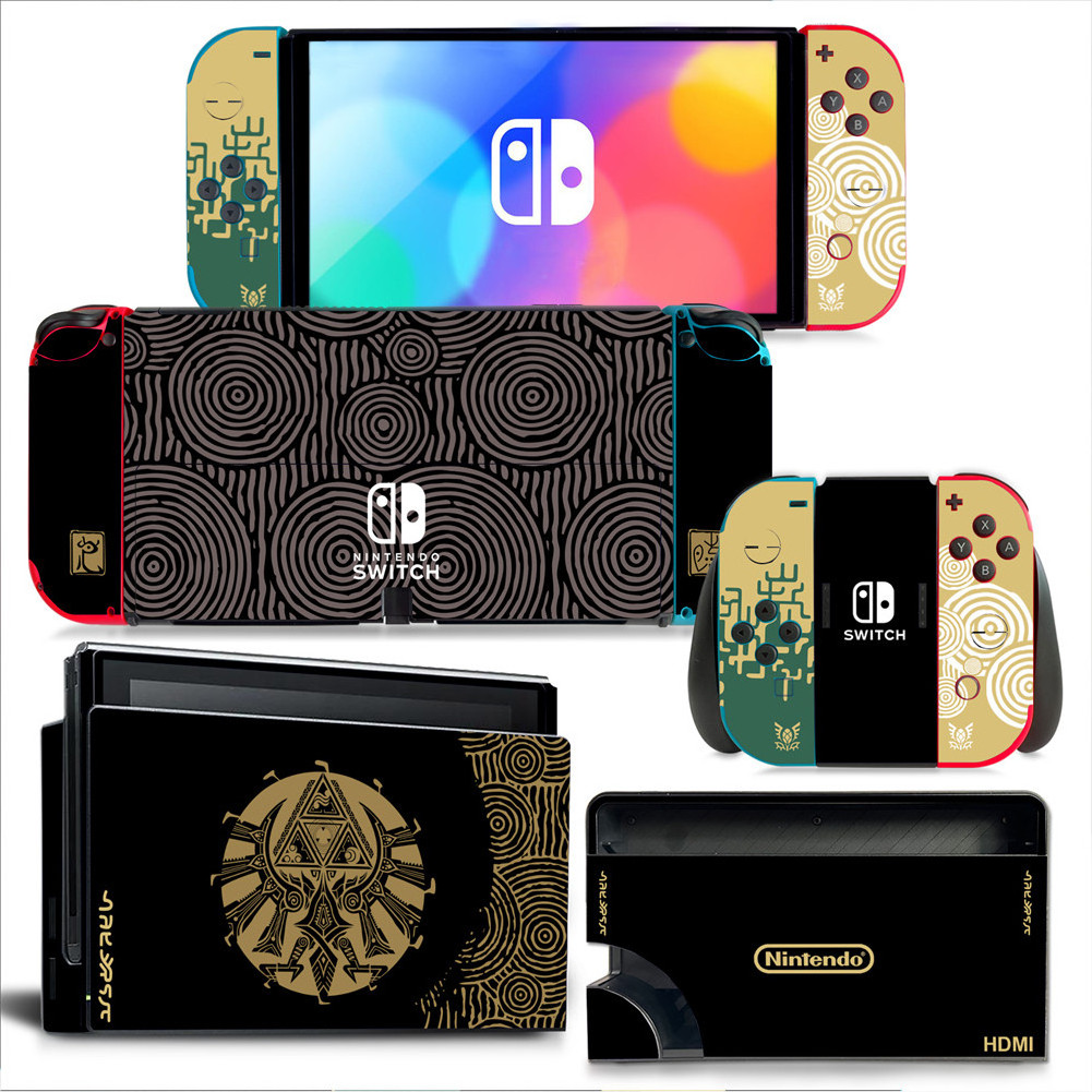 Custom video game Protective full set Wrap Vinyl Decal Pastel Sticker Skin For Nintendo Switch oled console dock joy con grip