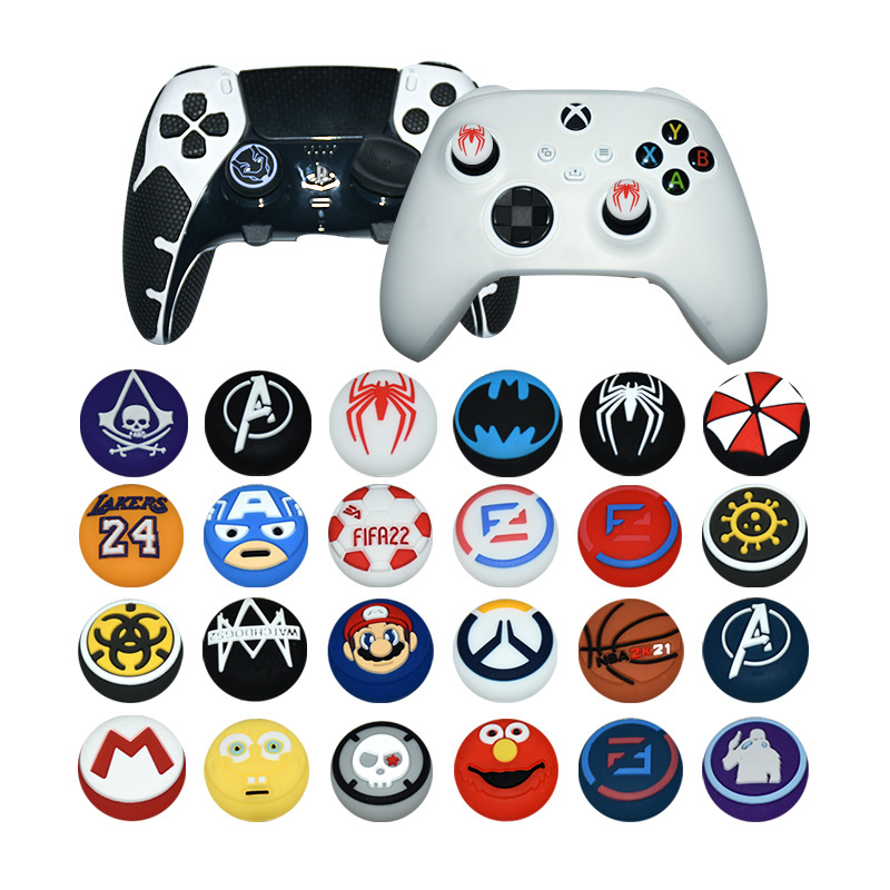 In Stocks 100+ Controller Thumb Grip Game Accessories For Xbox PS4 PS5 Switch Pro Controller Thumbstick Silicone Cover