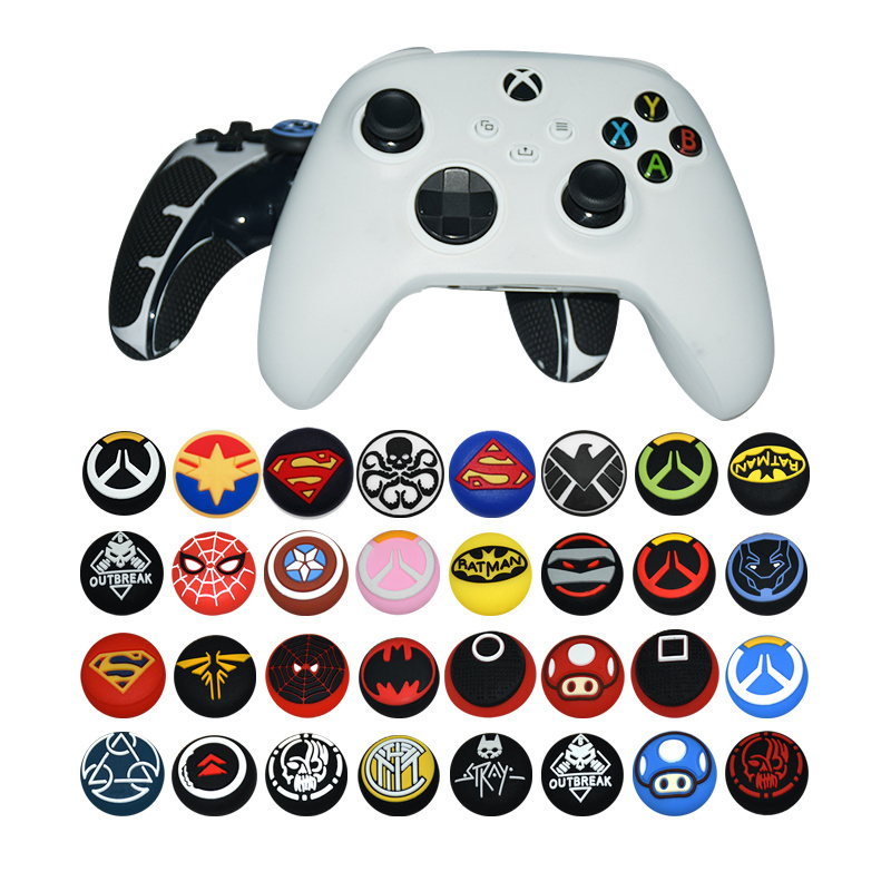 In Stocks 100+ Controller Thumb Grip Game Accessories For Xbox PS4 PS5 Switch Pro Controller Thumbstick Silicone Cover