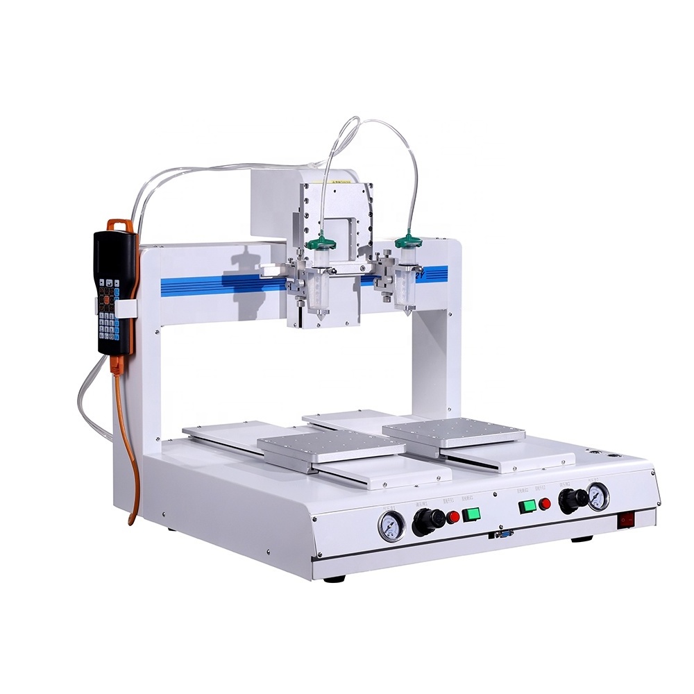 Dual Table 3 axis Automatic Glue Dispensing CNC Machine For Epoxy Resin Ab Glue