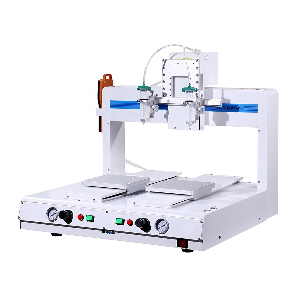 Dual Table 3 axis Automatic Glue Dispensing CNC Machine For Epoxy Resin Ab Glue