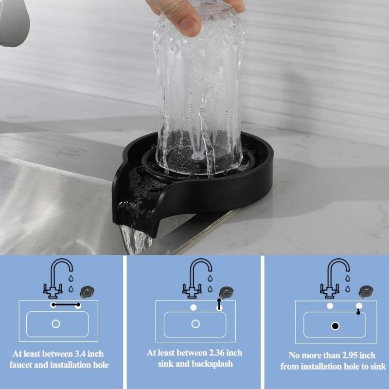 Kitchen Sink Faucet Quick Bottle Washer Faucet Glass Washer Cleaner For Baby Bottle Bar Glass Rinser