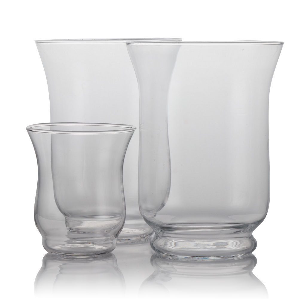 wholesale candle holder clear hurricane glass vase