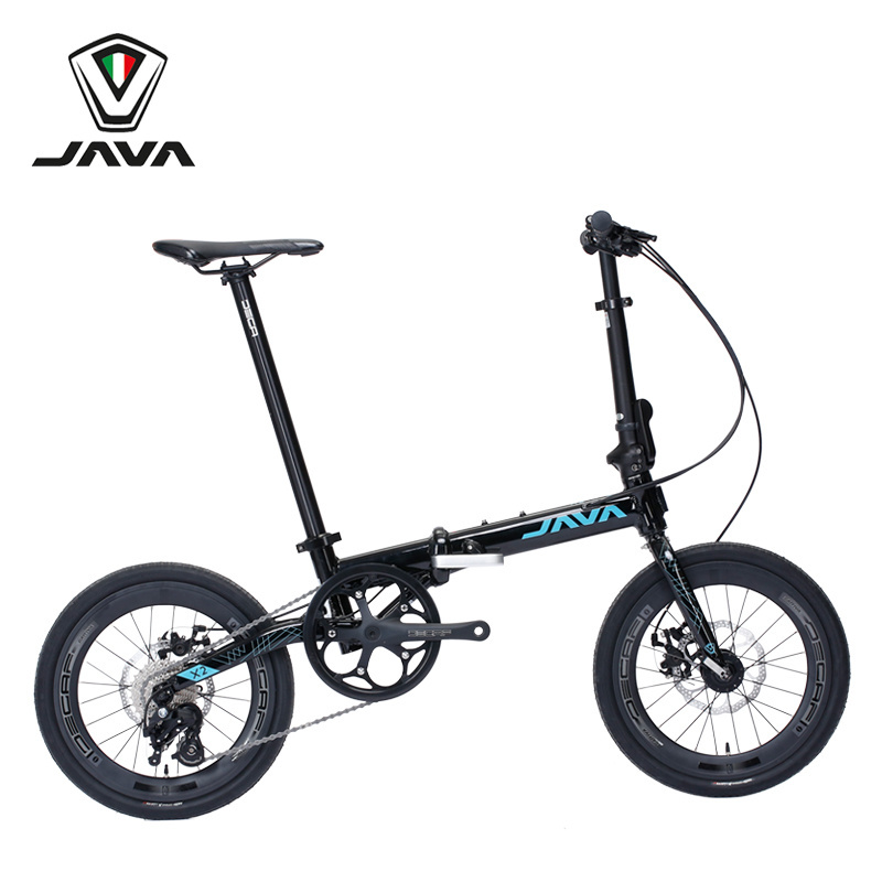 Java X2 Folding Bike 9S 20 inch Easy to Carry Taking to Tube Fold Up Heavy Rider UK Travel Bicycle BMX for Adults