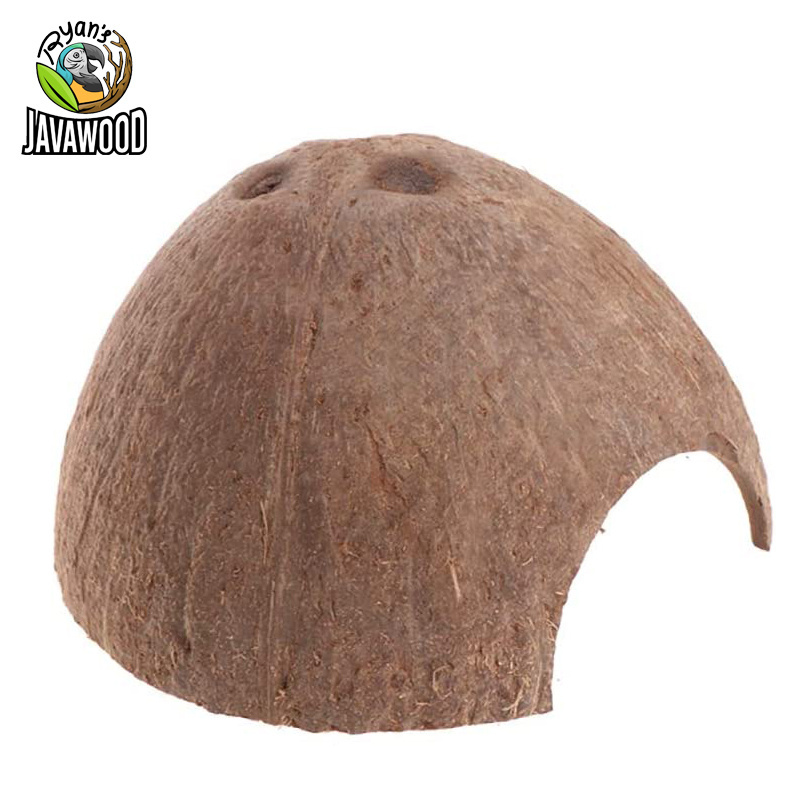 coconut reptile hide cave coco dome hut hideout for Lizard Spider snake hiding shelter and Aquarium Fish Hide Cave