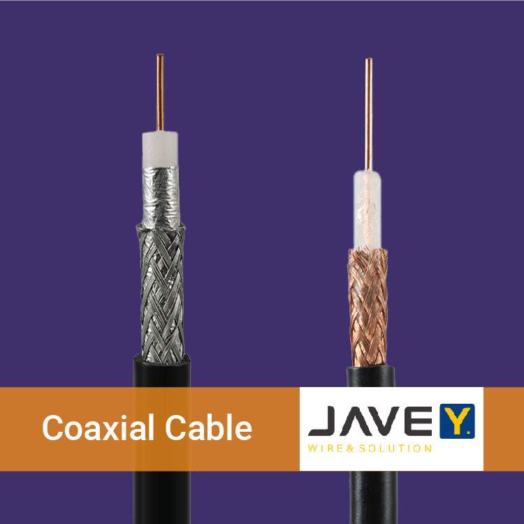 Low Loss Serial Digital Coaxial Cable RG59U CCS Quad Shield Coaxial Cable