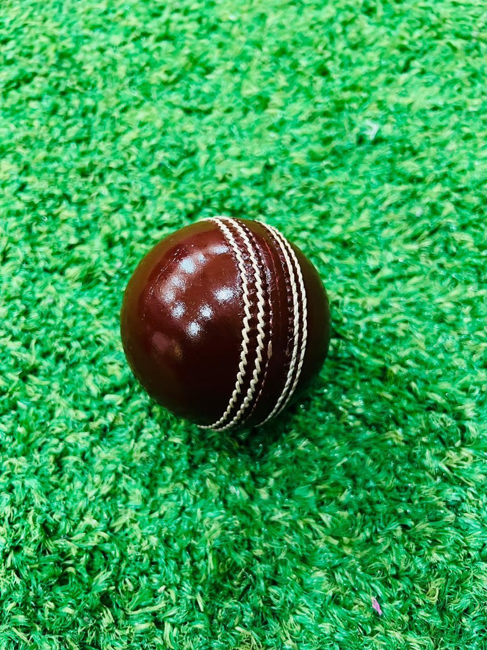 Duk's Red Color Hand made Cricket Balls Leather 4 Piece 100% Leather Made ball