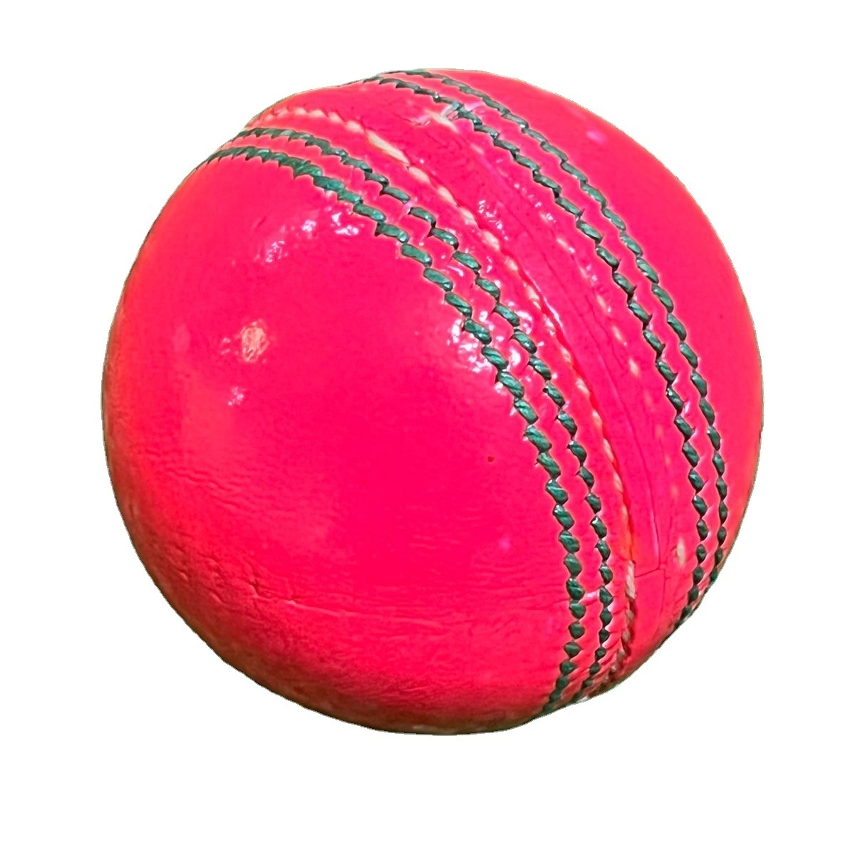 High Quality Genuine Pink Leather 4-Piece Cricket ball Custom Design Color Sports Team ball