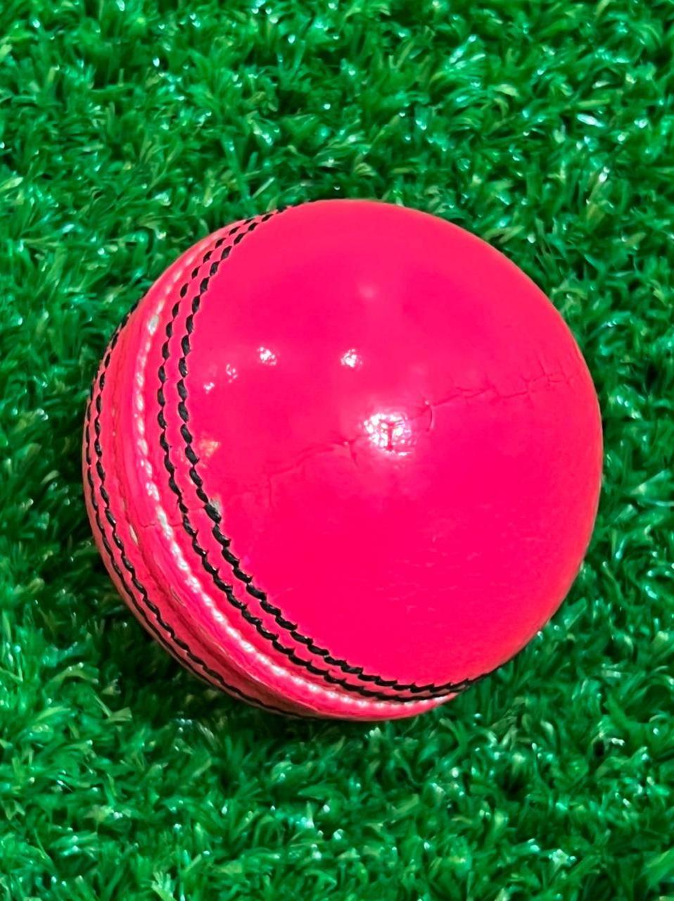 High Quality Genuine Pink Leather Cricket ball Custom Design Match ball