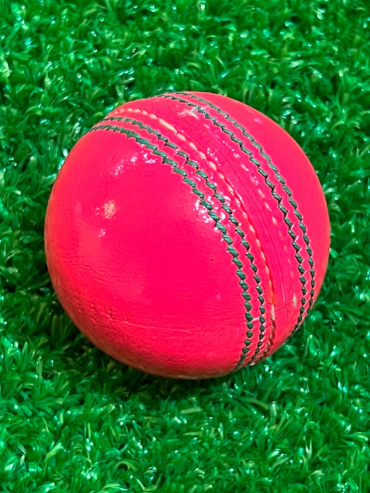 High Quality Genuine Pink Leather Cricket ball Custom Design Match ball