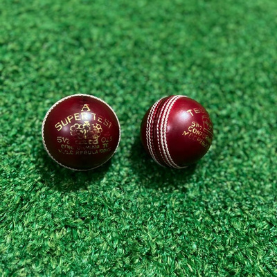 Duk's Red Color Hand made Cricket Balls Leather 4 Piece 100% Leather Made ball