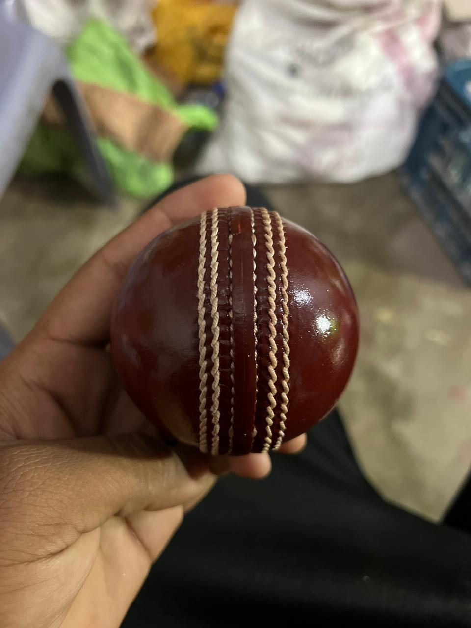 Duk's Style Pure leather Hand stitch made Leather Red 4.5 oz Cricket balls