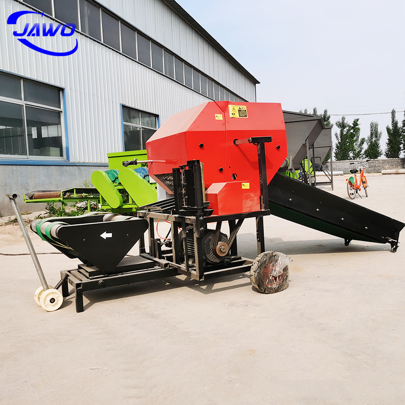 Hay Bale Making Machine Hay Baler Machine Mini Round 50Kg Silage Packing Machine