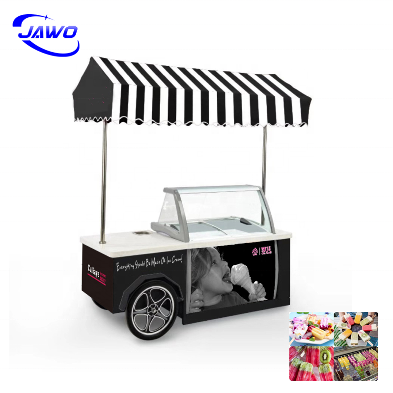 High Quality Ice Cream Cart Display Tricycle Ice Cream Cart Ice Cream Bike Food Cart