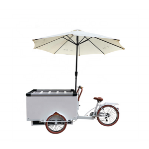 High Quality Ice Cream Cart Display Tricycle Ice Cream Cart Ice Cream Bike Food Cart