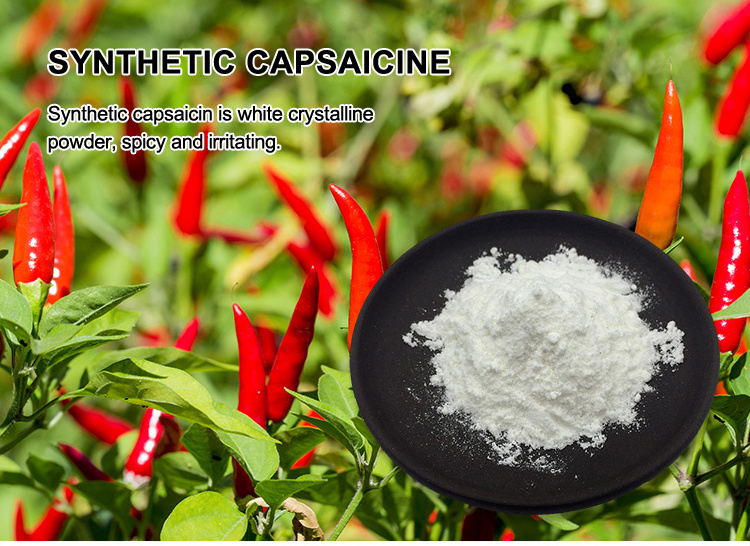 Factory Custom Bulk CAS: 2444-46-4 Best Price 100% Pure Synthetic Capsaicin Powder Cayenne Pepper Extract Raw Material