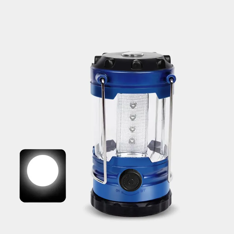 Multicolored Lantern Battery Powered LED Light Portable Camping Tent Lamp with 12 LED Light