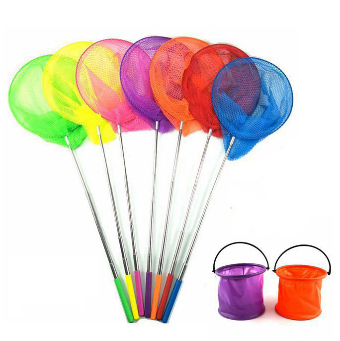 Extendable Nylon Butterfly Net Telescopic Bee Insect Capture Net Bug Catcher Nets Locust Catching Fishing Tool For Children