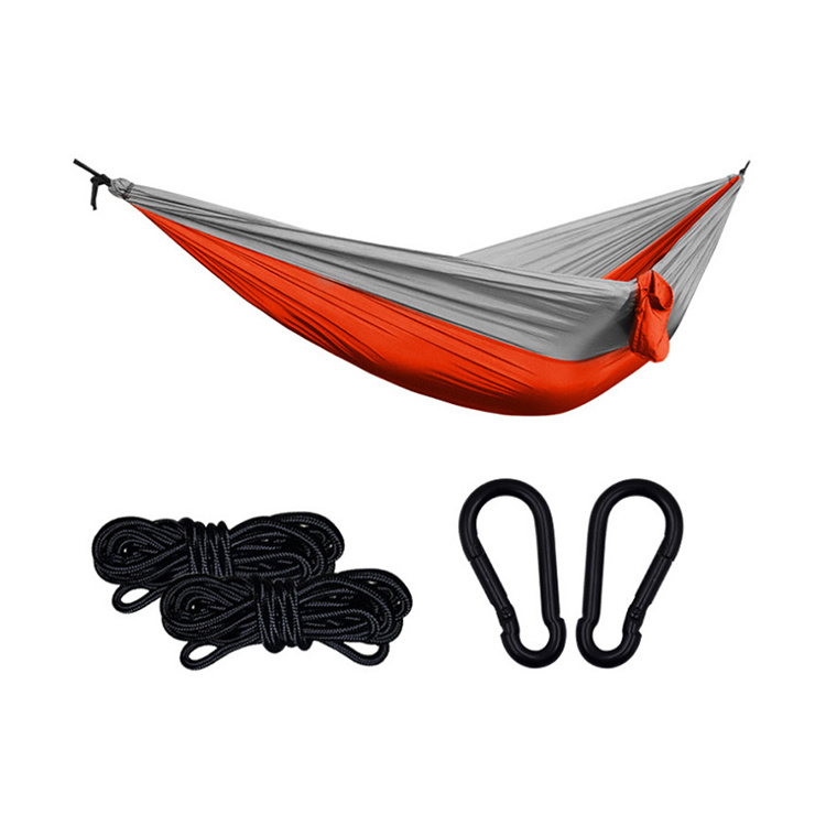 Camping Hammock Single Portable Hammocks with 2 Tree Straps, Lightweight Nylon Parachute Hammocks for Travel