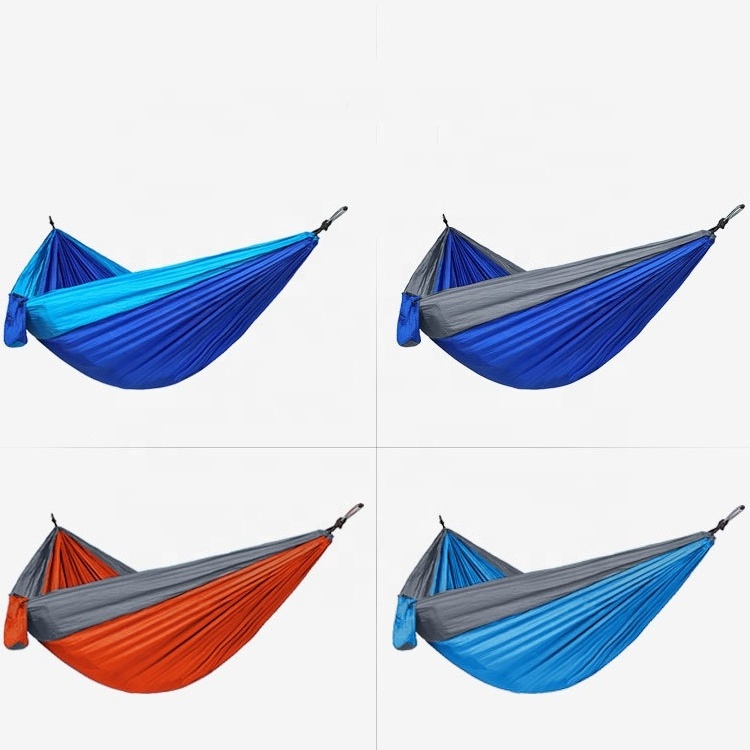 210T Nylon Camping Hanging Hammock Portable Outdoor Travel Swing Rope Round Hammock  Pop Up Hammock