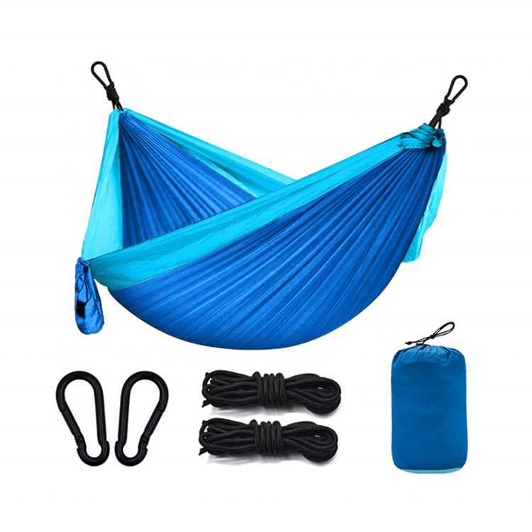 210T Nylon Camping Hanging Hammock Portable Outdoor Travel Swing Rope Round Hammock  Pop Up Hammock