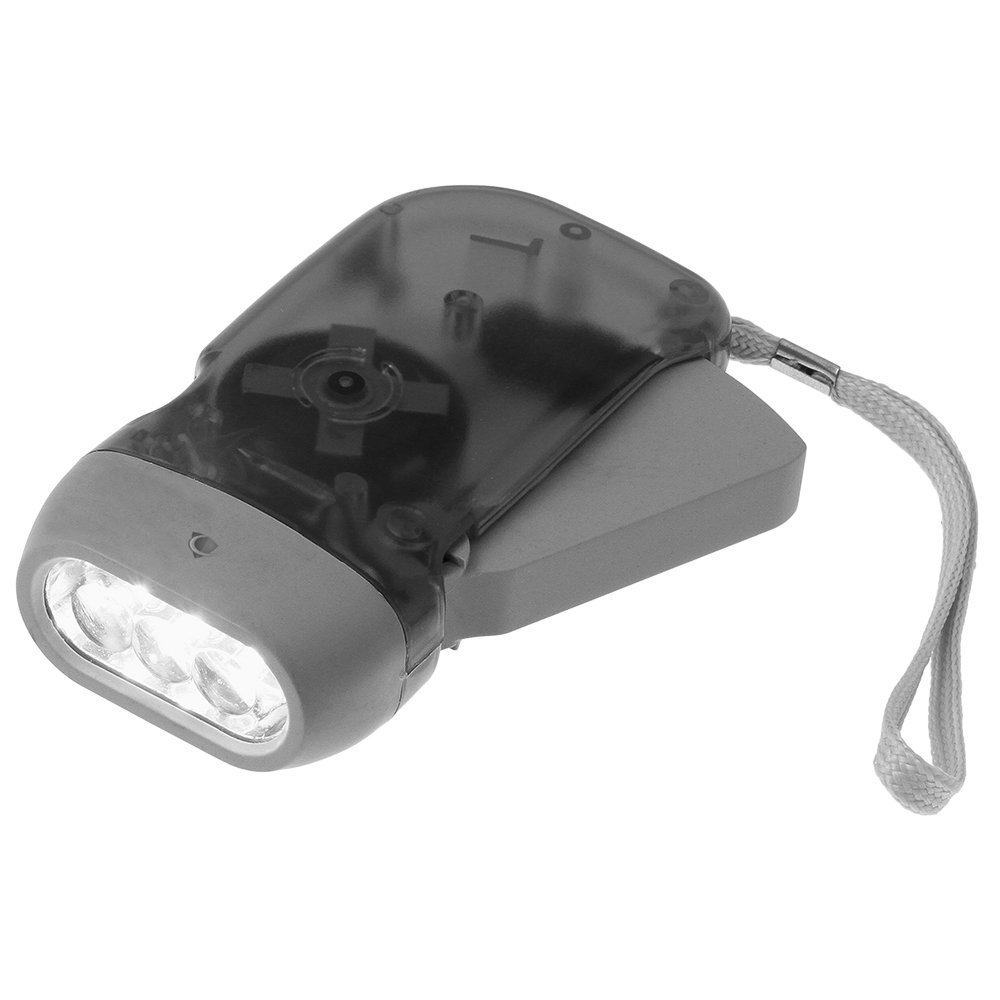 Promotion outdoor 3 led hand pressing flashlight hand crank dynamo self charging flashlight