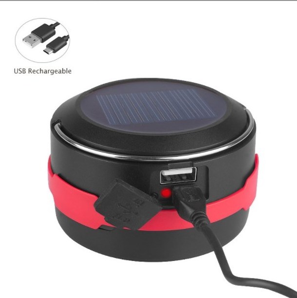 Rechargeable POP UP Solar LED Camping Lantern & Flashlight with Solar Charge