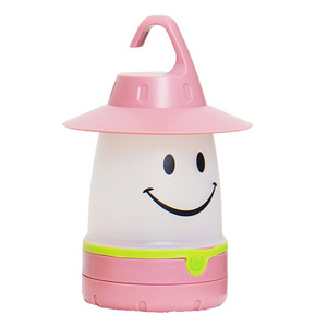 Hanging Lamp Battery Operated LED Lights Kids Gifts Toys Smile Camping Lantern