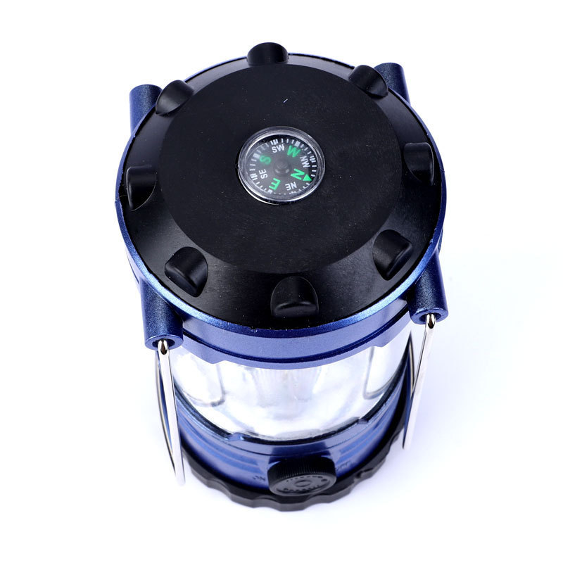 LED Tent Light 12 Led Adjustable Camping Light Outdoor Battery Operated Lantern With Compass