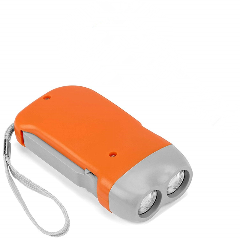 Outdoor Exploration Hand-pressed LED  Portable Hand Crank Flashlight Torch